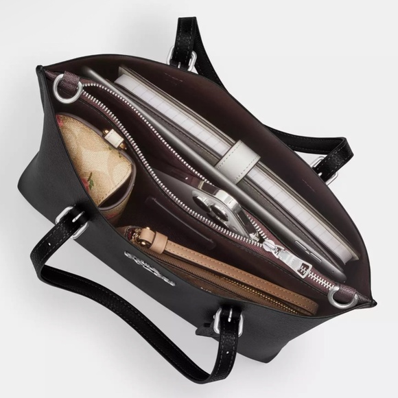 Coach Mollie Tote Bag 25 With Heart Bolt Print - Picture 4 of 13